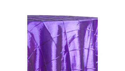 Purple Pintuck Taffeta 90″ x 132″ Rectangle