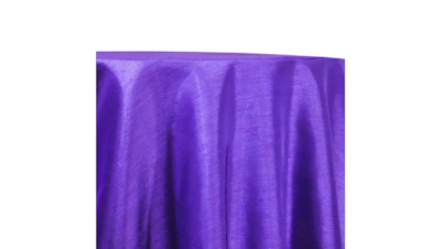 Purple Shantung 132″ Round