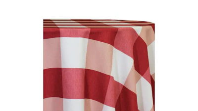Red Hampton Checker (Lux) 132″ Round