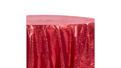 Red Sequin 132″ Round