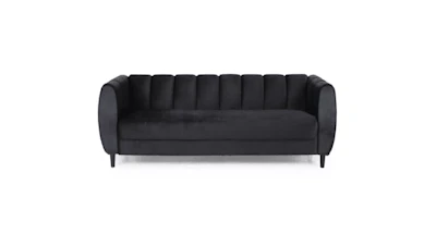 Scott Black Velvet Sofa