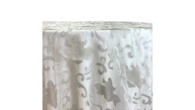 Silver Fleur De Lis 85″ x 85″ Overlay