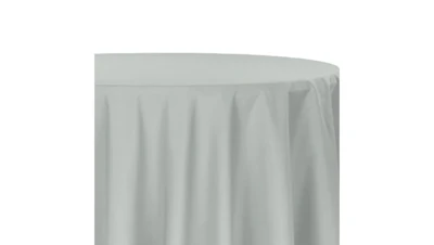 Silver Polyester 90″ x 156″ Rectangle