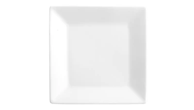 Square White China Dinner Plate 10in