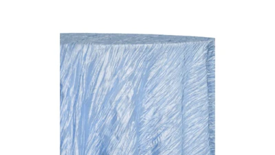 Sky Blue Lux Accordion Taffeta 132″ Round