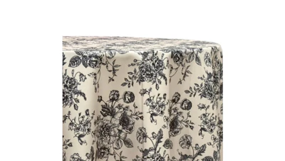 Taupe and Black Toile 108″ x 156″ King’s Drape