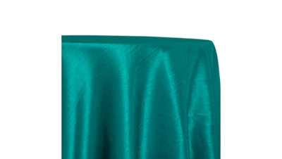 Teal Blue Shantung 132″ Round