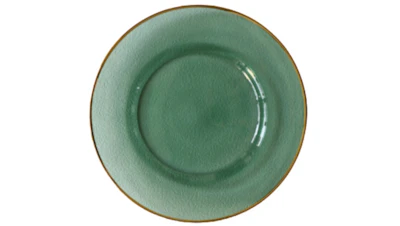 The Tommy Glass Charger - Emerald Green 13in
