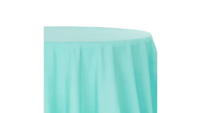 Turquoise Blue Polyester 132″ Round