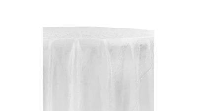White Crushed Taffeta 108″ x 156″ King’s Drape