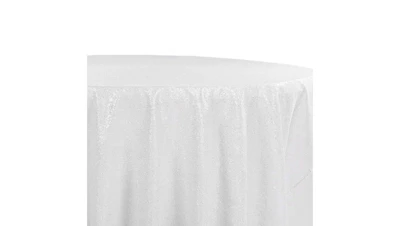 White Glitz Sequin Overlay 108″ x 156″ King’s Drape