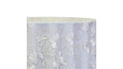 White Mercer Overlay 132″ Round