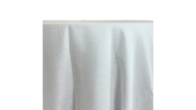 White Polyester Flax 132″ Round