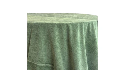 Willow Green Textured Velvet 132″ Round