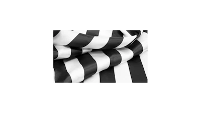 Black & White Stripe Satin Runner