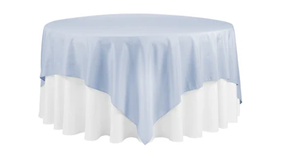 Dusty Blue Polyester 90″ x 90″ Square Overlay