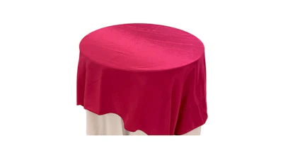 Fuchsia Pink Bengaline 80″ x 80″ Square Overlay