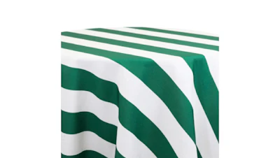 Green & White Stripe 90″ x 156″ Rectangle