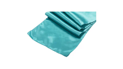 Peacock Blue Satin Table Runner