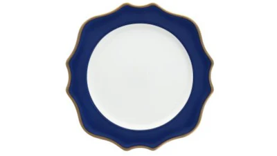 Trieste Charger Blue with Gold Rim 12.6″