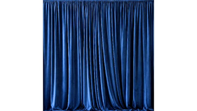 Navy Blue Velvet Drape Panel 5ft W x 20 ft H