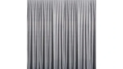Gray Velvet Drape Panel 20 ft.
