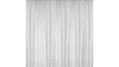 White Sheer Drape Panel 15 ft. L