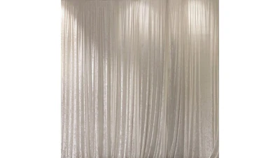 Off-White Velour Drape Panel 20 ft.