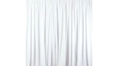 White Polyester Drape Panel 14 ft.
