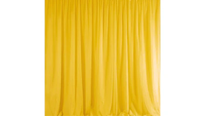 Yellow Sheer Drape Panel 10 ft x 12 ft
