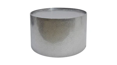 Tyrus Hammered Chrome Coffee Table