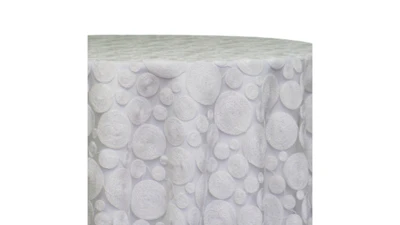 White Coin Overlay 132″ Round