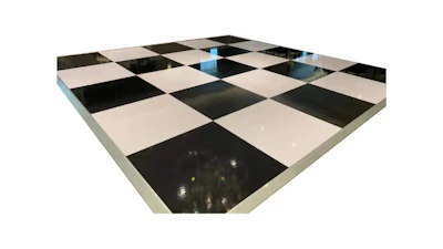 Black and White Checkered Gloss Dance Floor